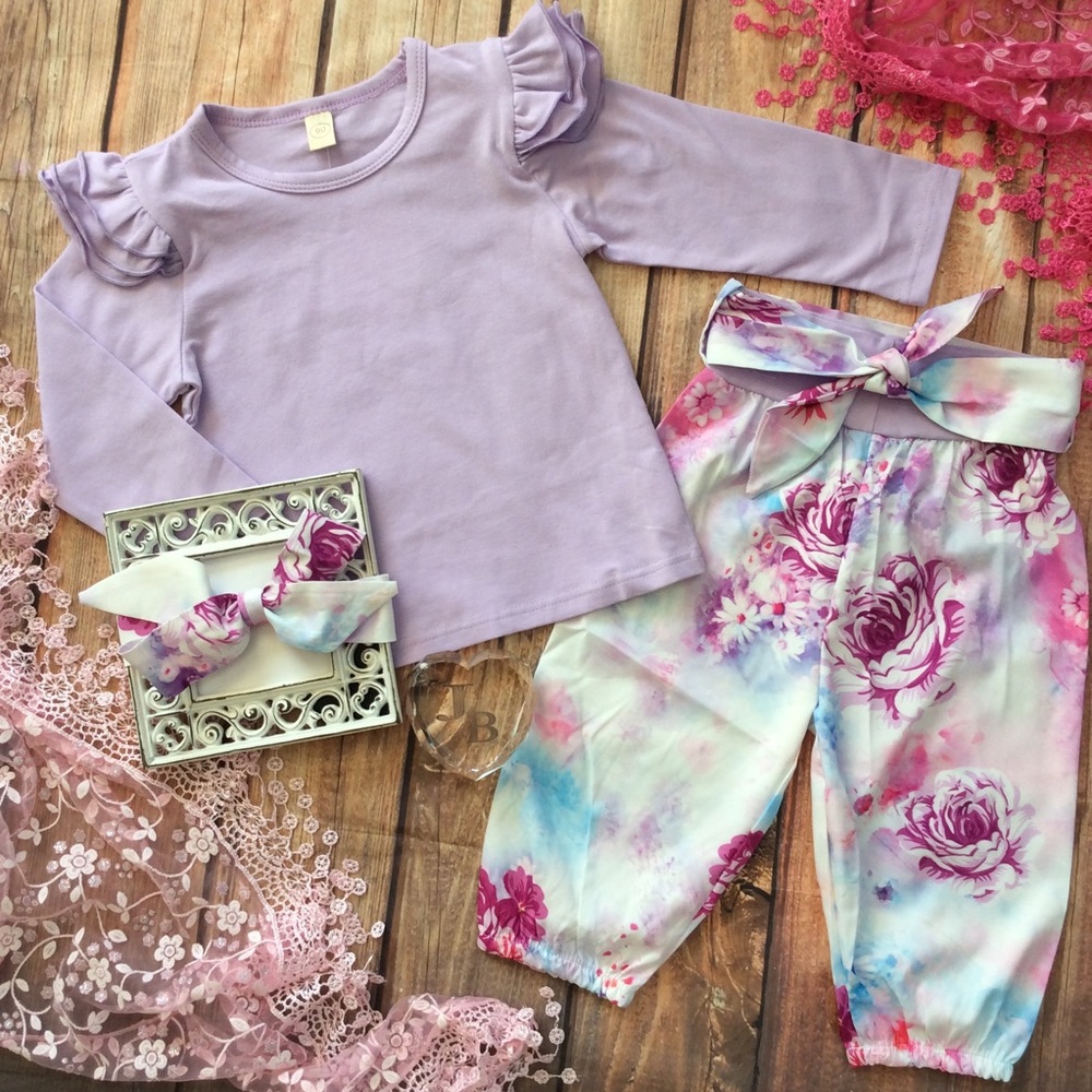 Boutique Baby Girls 3pc Outfit